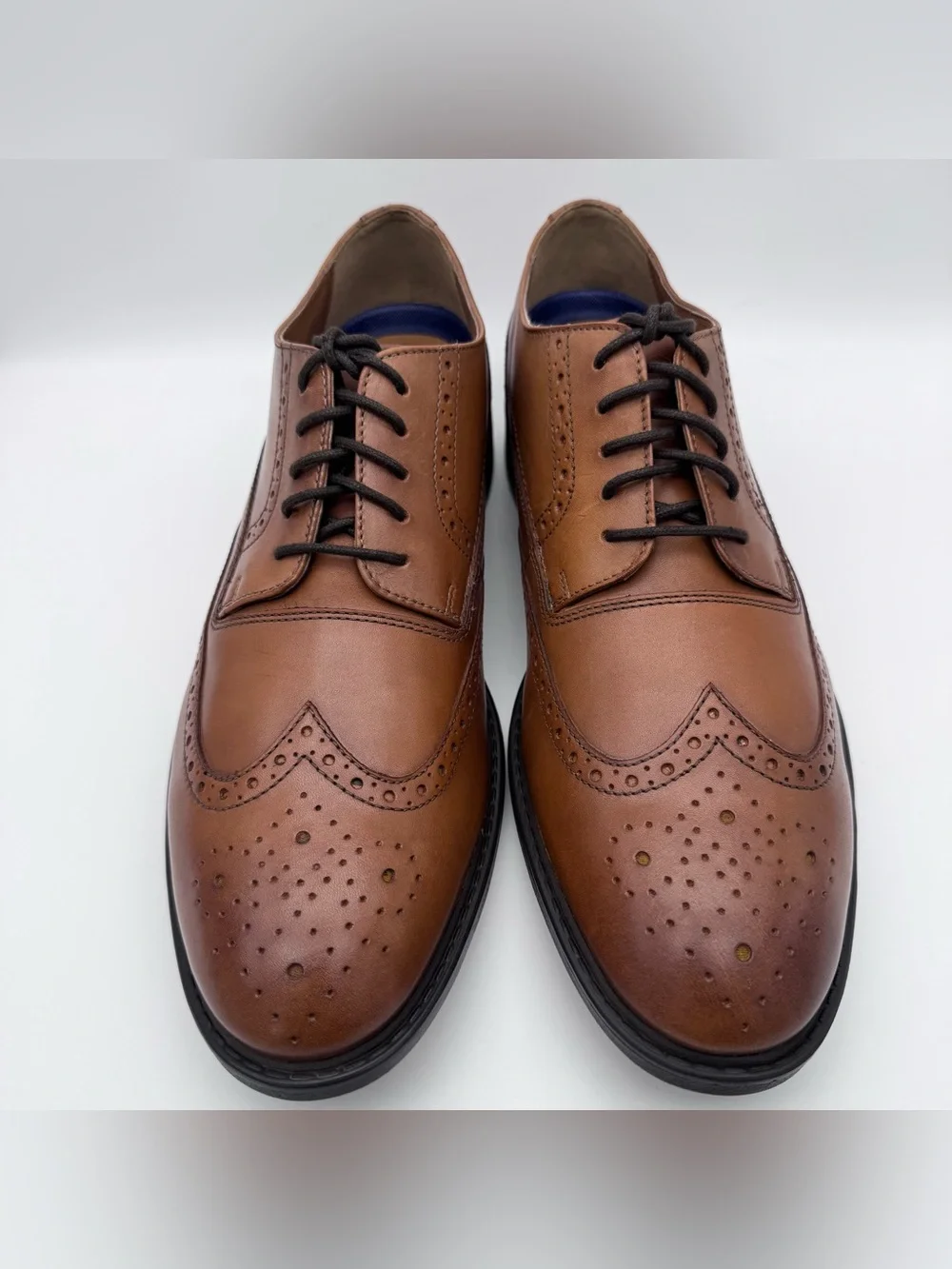 Bostonian Brown Leather Wingtip Oxford Lace-Up Dress Shoes Men's Size 11.5 M